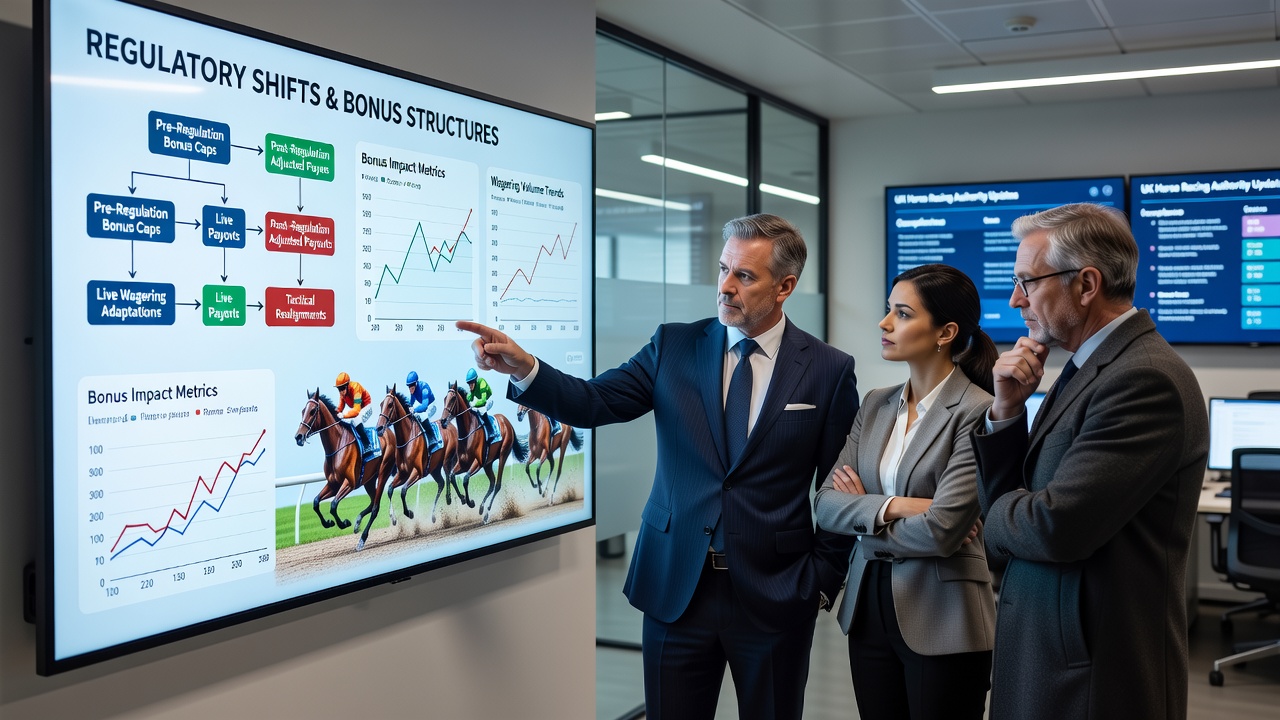 Live wagering interfaces on UK football and horse racing platforms showing updated bonus integration and regulatory prompts